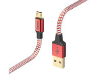 Hama USB-microUSB 1,5M REFLECTED czerwony - 1457236 - zdjęcie 1